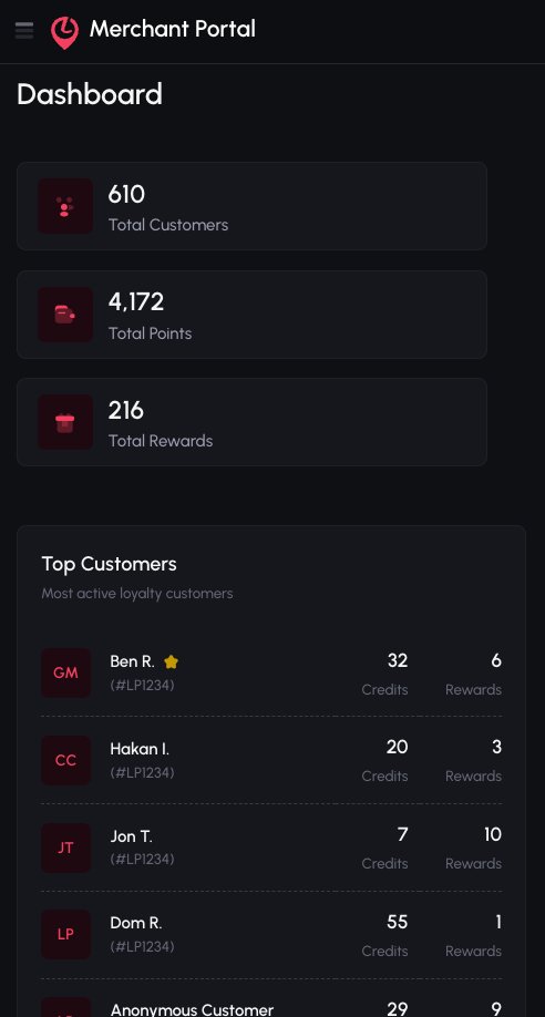 LocalPal merchant dashboard on mobile