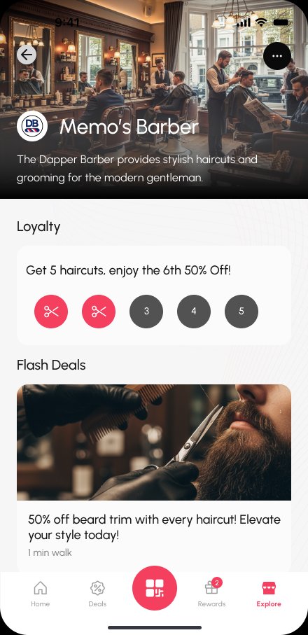Barbershops app screen